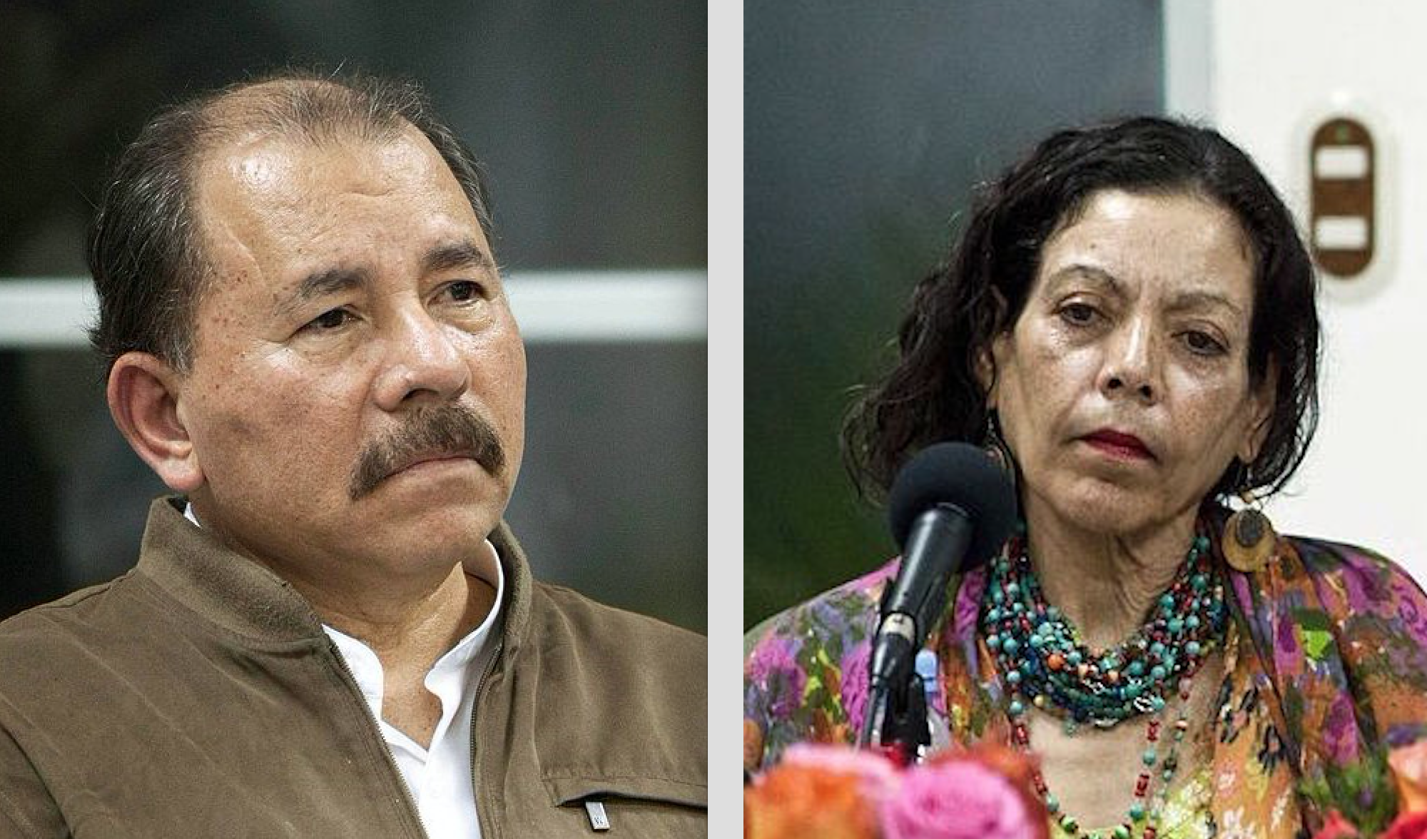 President Ortega and his wife, vice-president Rosario Murillo.